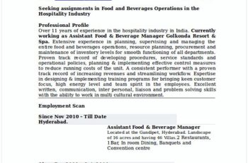Restaurant Shift Manager Resume