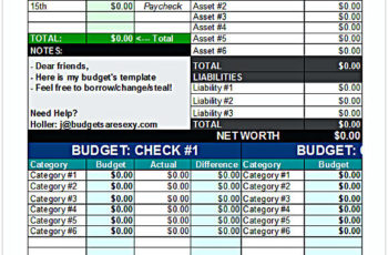 Sample Budget Planner Excel