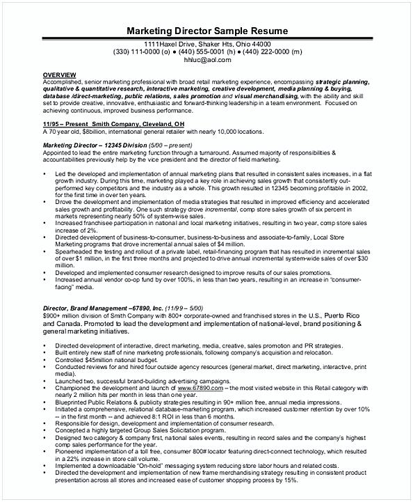Senior Marketing Manager Resume Senior Marketing Manager Resume
