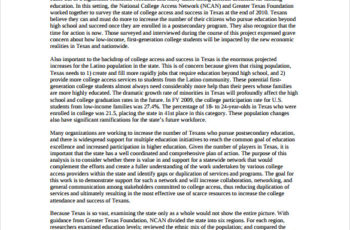 Texas College Access Inventory PDF