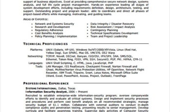 Information Security Specialist Resume