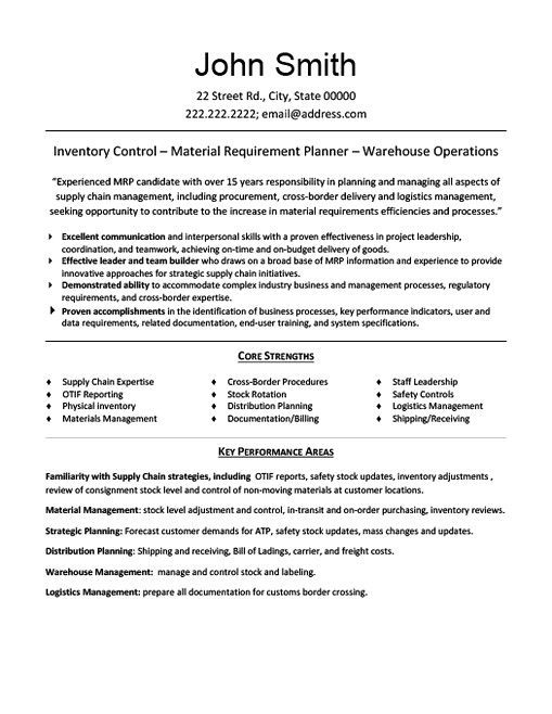 Materials Manager Resume Materials Manager Resume