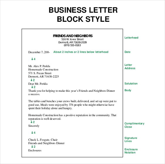 Block Style Business Letter templates Block Style Business Letter templates