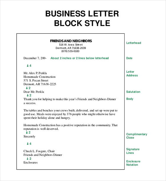 Business Letter Block Style Business Letter Block Style