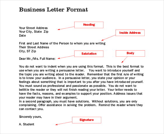 Business Letter Formattemplates Business Letter Formattemplates