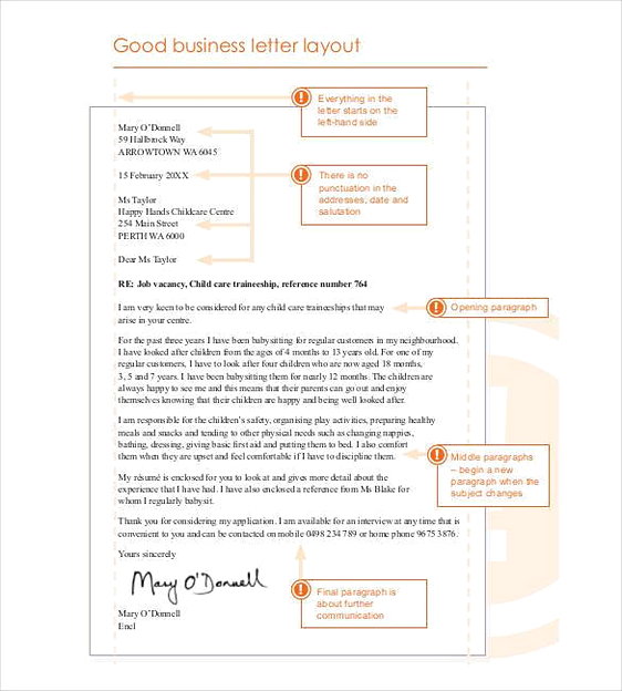 Business Letter Layout1 Business Letter Layout1