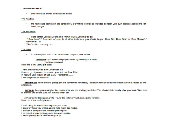 Doc FormatBusiness Letter templates Doc FormatBusiness Letter templates