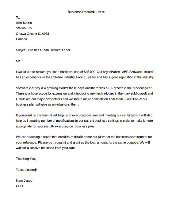 Editable Business Request Letter templates 1 Editable Business Request Letter templates 1