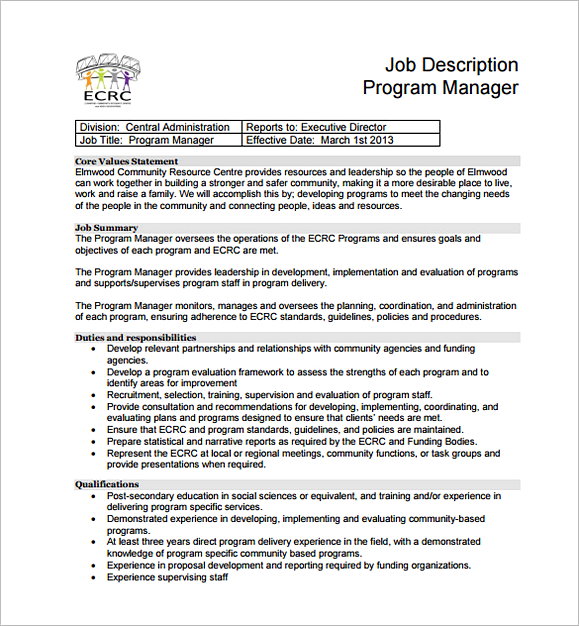 HR Program Regional Manager Job Description PDF Free Download HR Program Regional Manager Job Description PDF Free Download