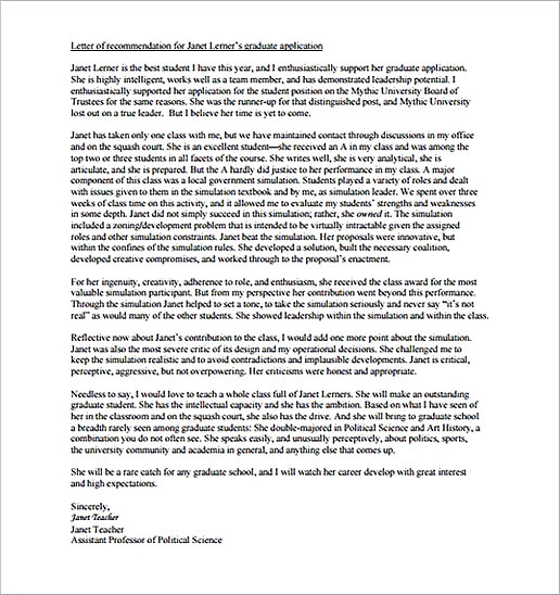 How to Write a Letter of Recommendation for Graduate School How to Write a Letter of Recommendation for Graduate School