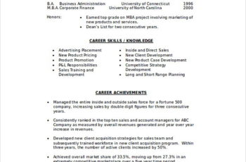 Marketing Sales Manager Resume