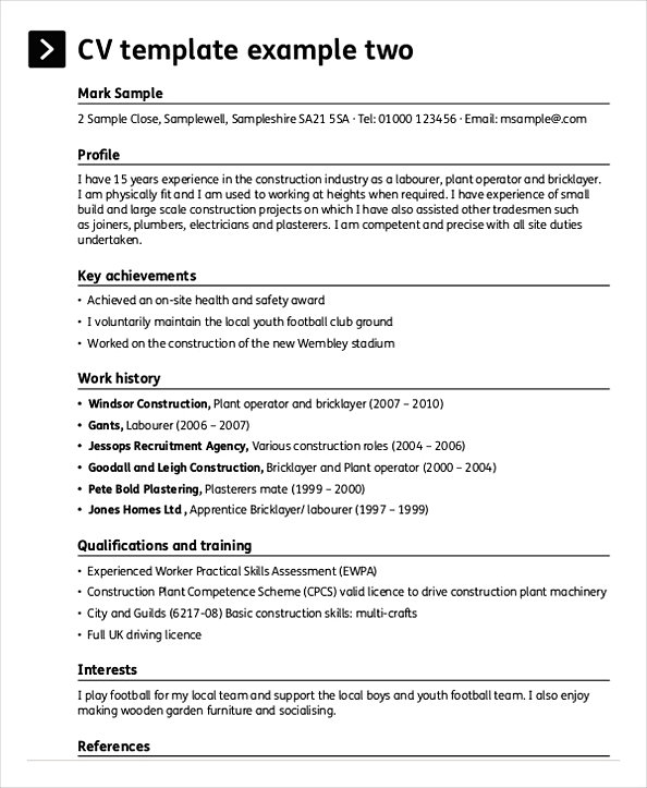 Sample Resume For Construction Project Manager Worker Sample Resume For Construction Project Manager Worker