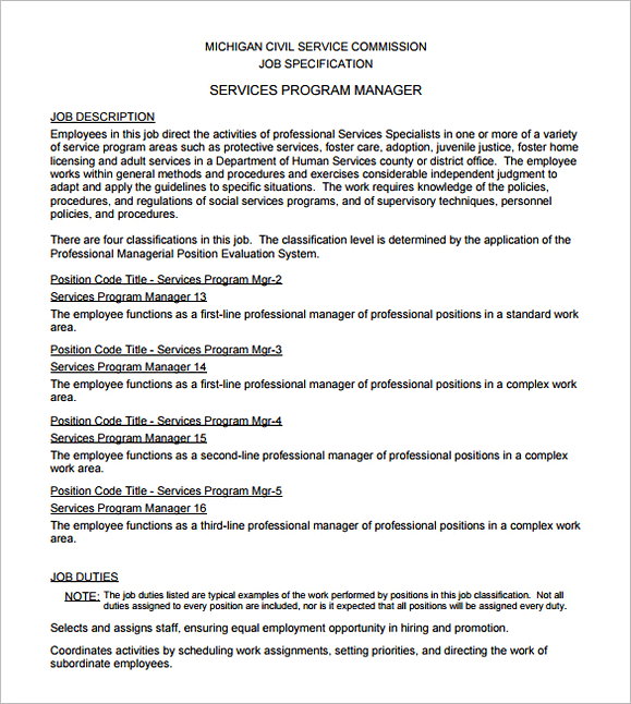 Service Program Regional Manager Job Description Free PDF Template Service Program Regional Manager Job Description Free PDF Template