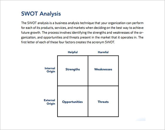 Strategic SWOT Analysis templatesExample1 Strategic SWOT Analysis templatesExample1