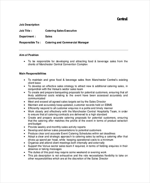 catering manager Sales Resum catering manager Sales Resum