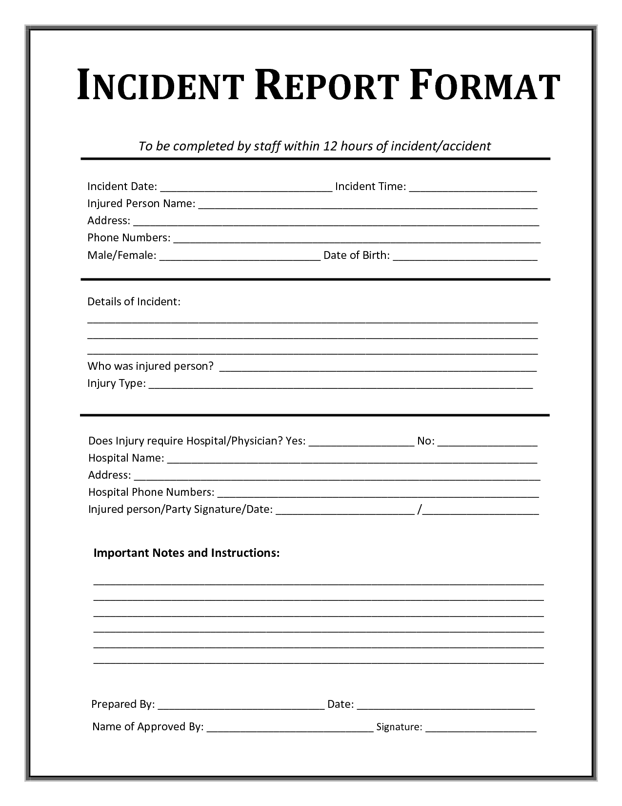 accident report form template   Tier.brianhenry.co