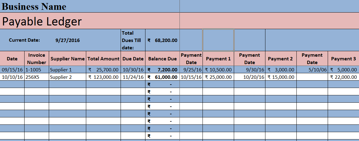 Download Accounts Payable Excel Template   ExcelDataPro