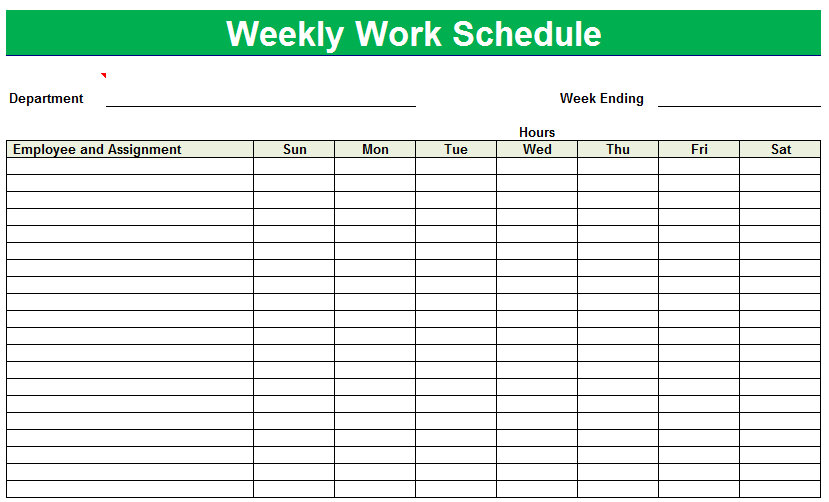 blank work schedules to print   Tier.brianhenry.co