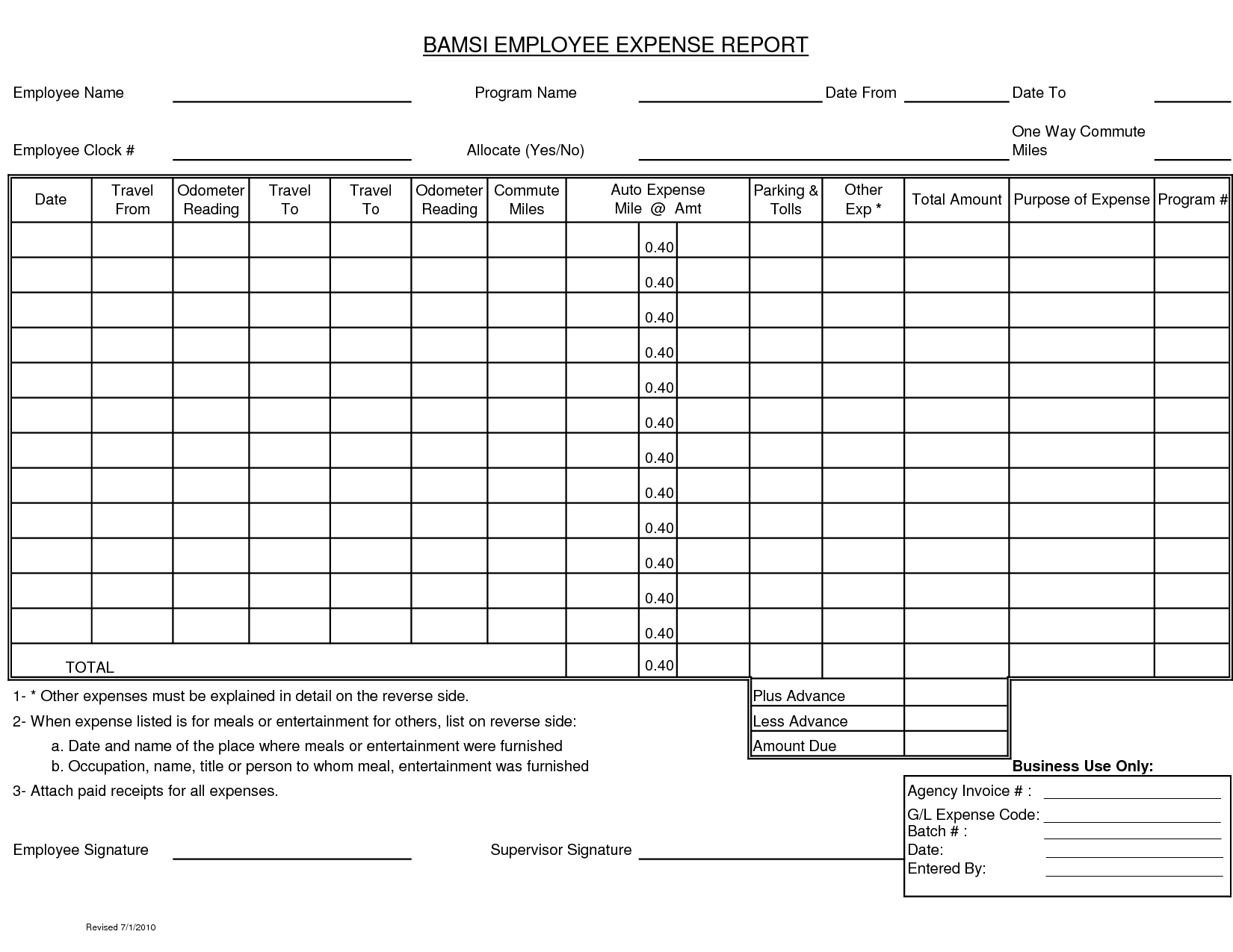 Download Blank Expense Report Form | PDF | FreeDownloads.net
