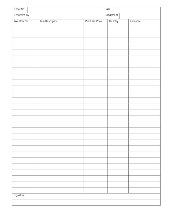 blank inventory sheet template   Kleo.beachfix.co