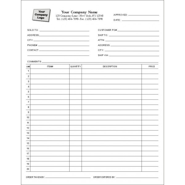 Order Forms   Standard Forms