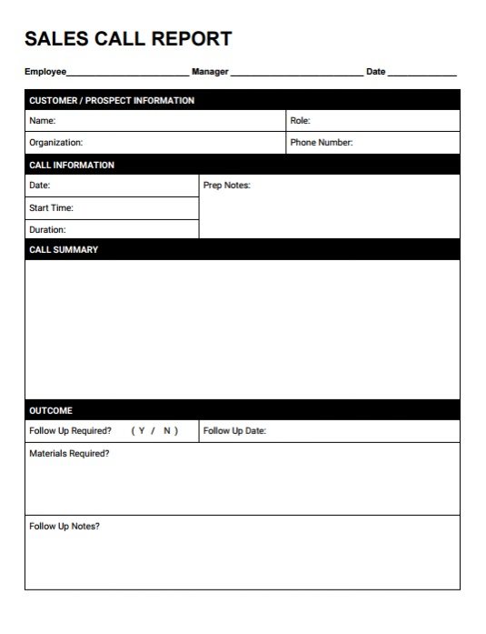 Free Sales Call Reporting Template: PDF, DOCX & Auto CRM Reports