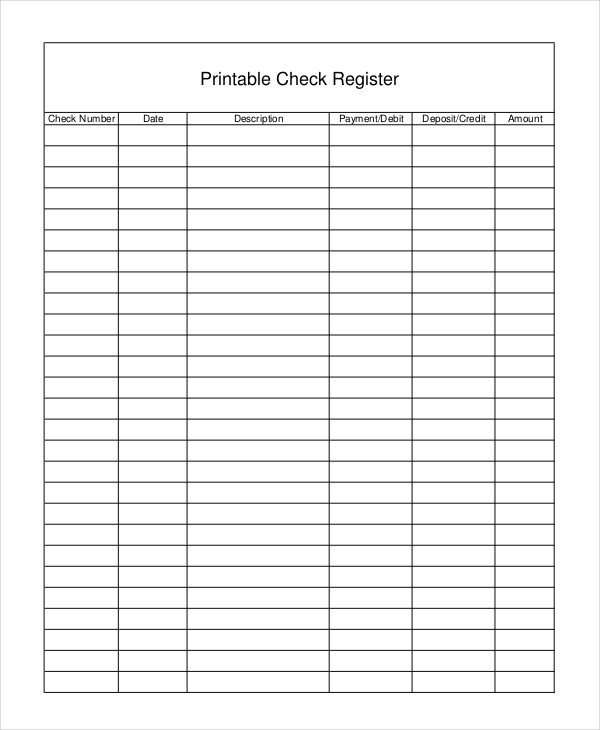 General Ledger Template Printable | Free Printable Checkbook 