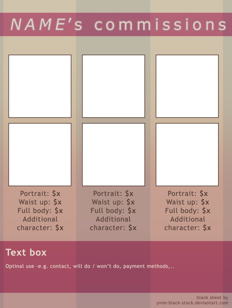 Commission Informations blank by Cah3thel on DeviantArt
