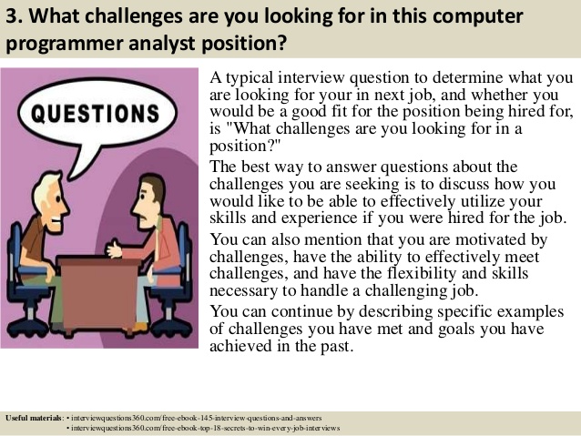 Top 10 computer programmer analyst interview questions and answers