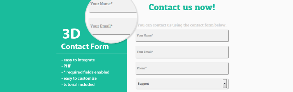 20+ Free HTML Contact Form Templates • PixelsMarket