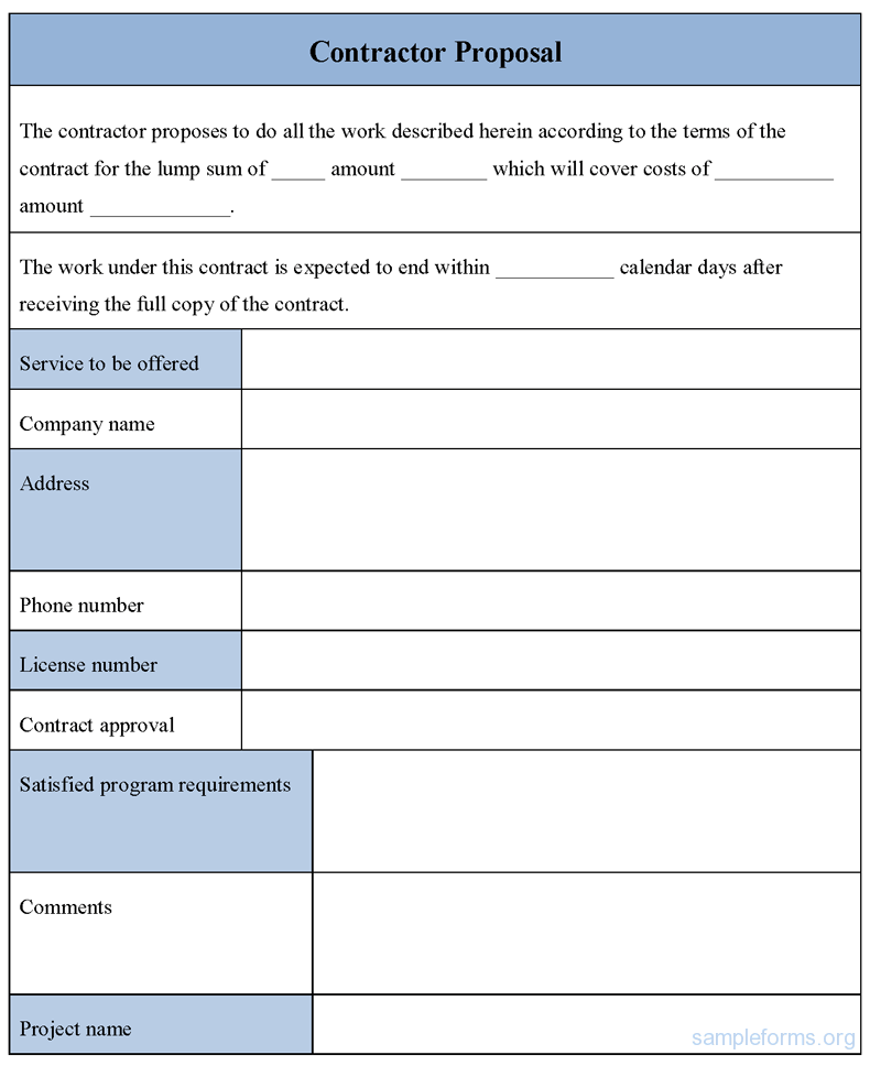 Contractor Proposal Template Free Charlotte Clergy Coalition