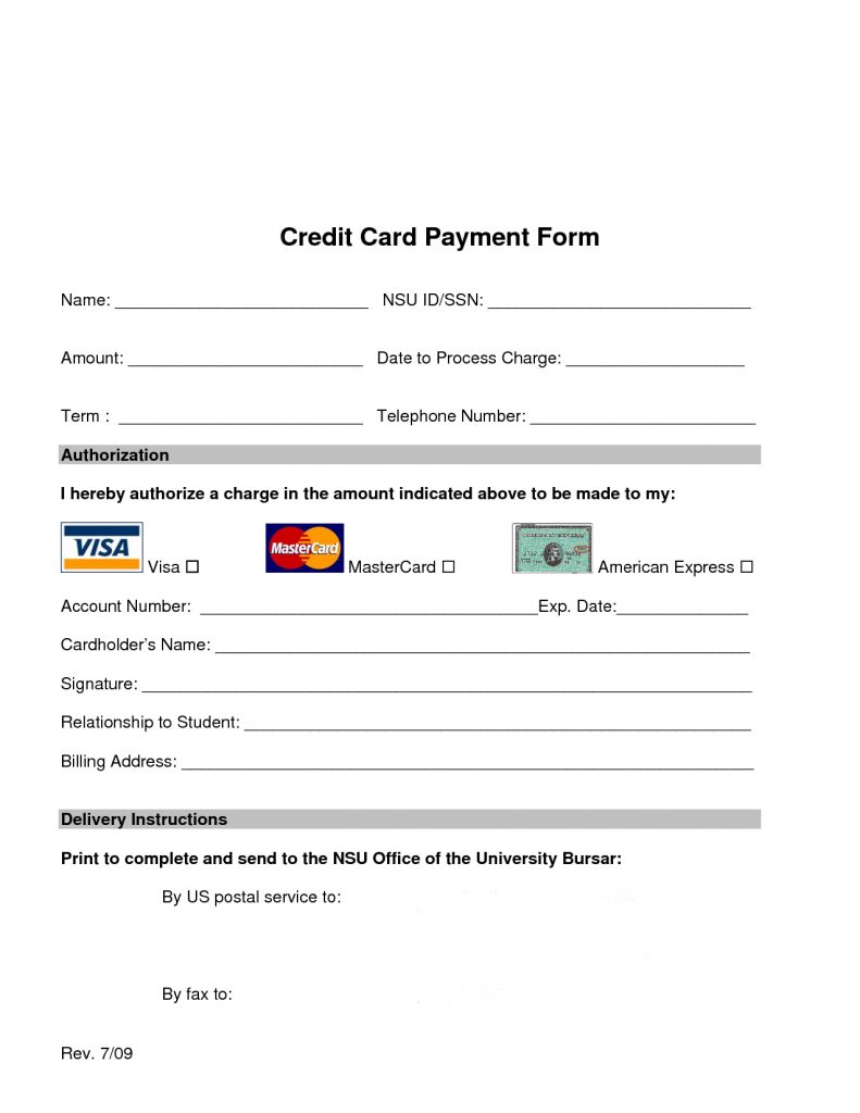 Credit Card Payment Form Template Charlotte Clergy Coalition 4642