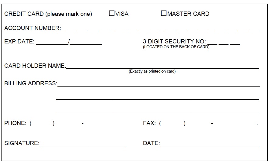Credit Card Payment Form Template | charlotte clergy coalition