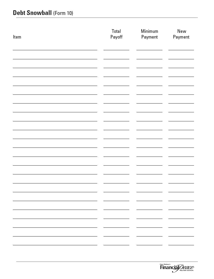Free Debt Snowball Printable Worksheet: Track Your Debt Payoff