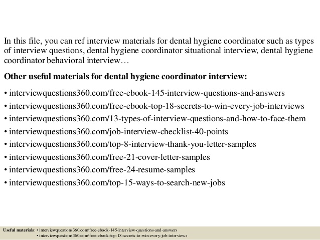 Dental Hygienist Interview Questions Template