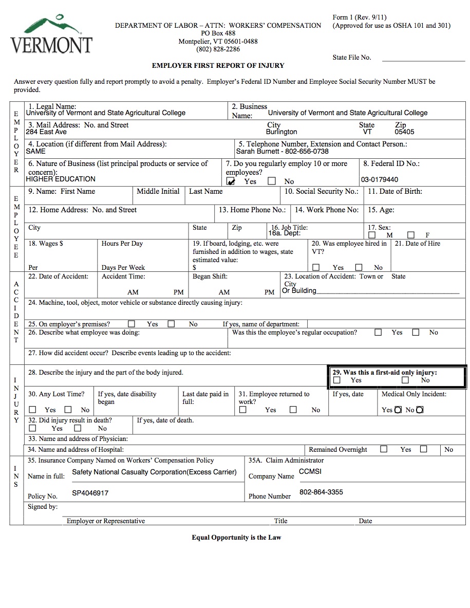 employee injury report form template sample incident report form 6 