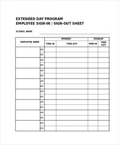Employee Sign In And Out Sheet | charlotte clergy coalition