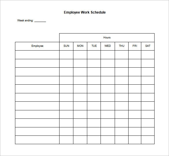 schedule employees template   Gecce.tackletarts.co