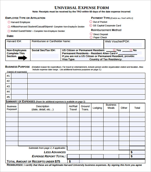 reimbursement form template word 47 reimbursement form templates 
