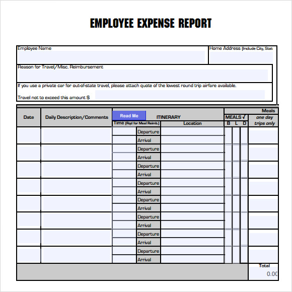 Company Expense Report Expin Memberpro Co Business Monthly Sample 