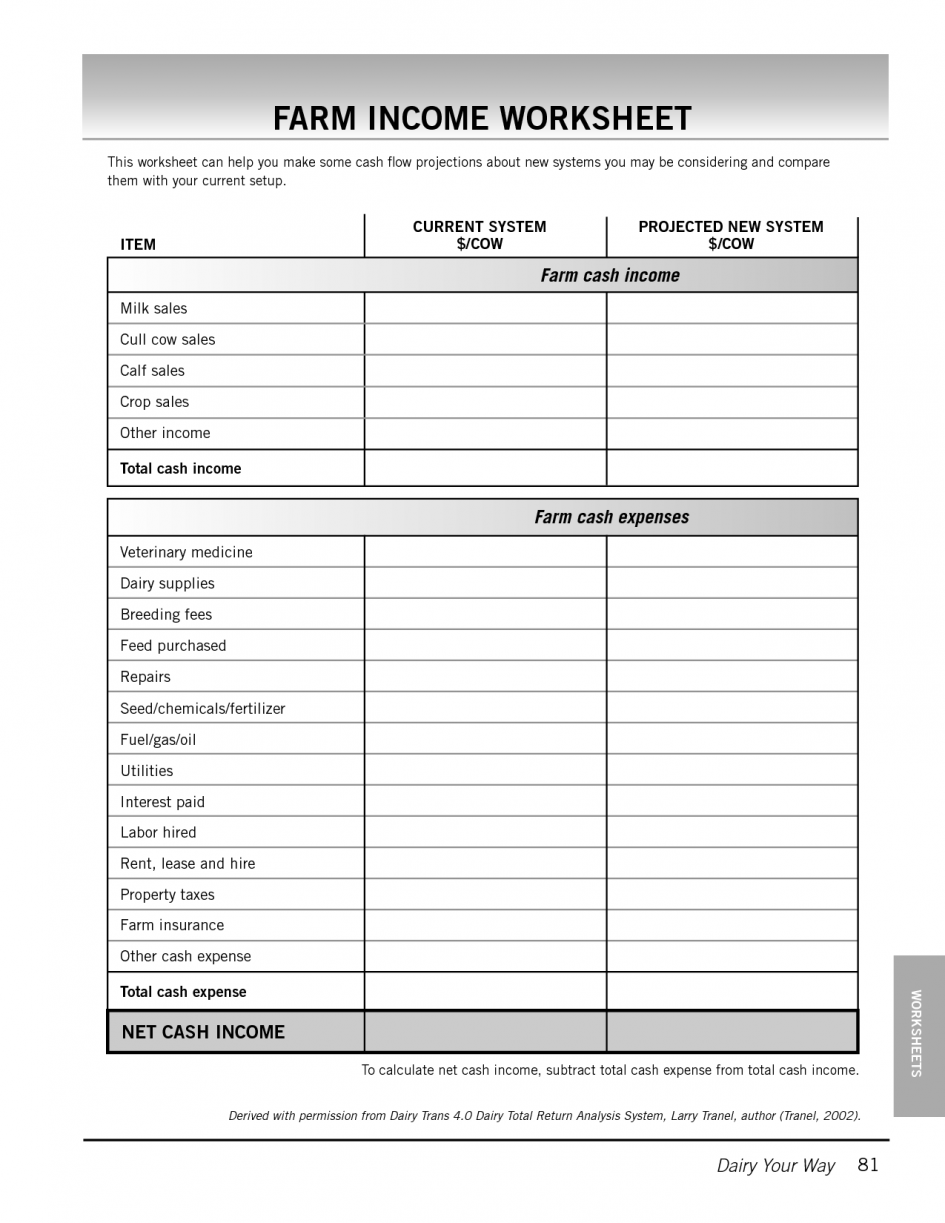 farm expense spreadsheet template | GlasGowFocus