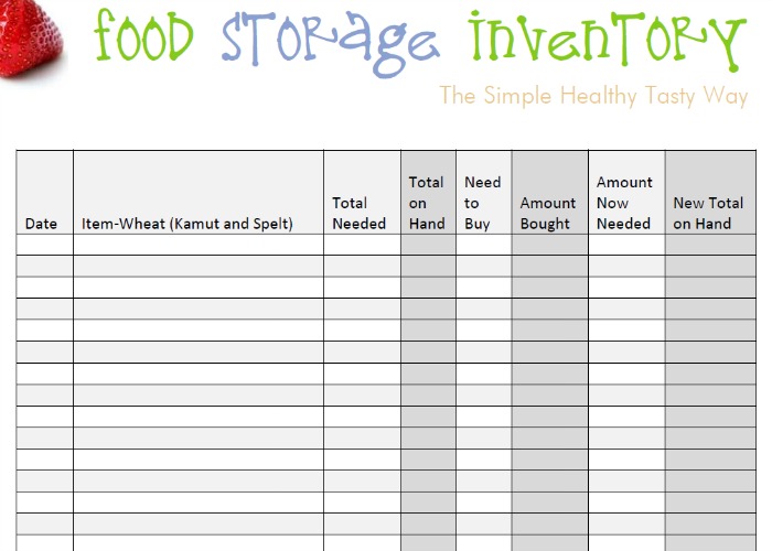Food Storage Inventory Spreadsheets You Can Download For Free 