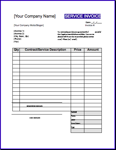 free contractor invoice template word   Boat.jeremyeaton.co