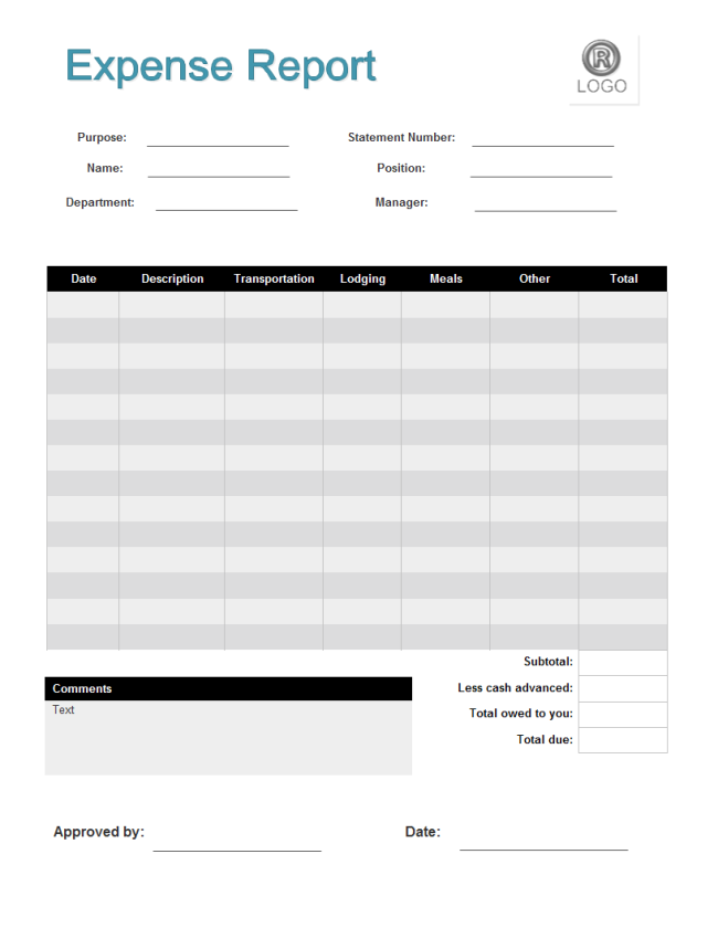 free expense report template expense report form free expense 