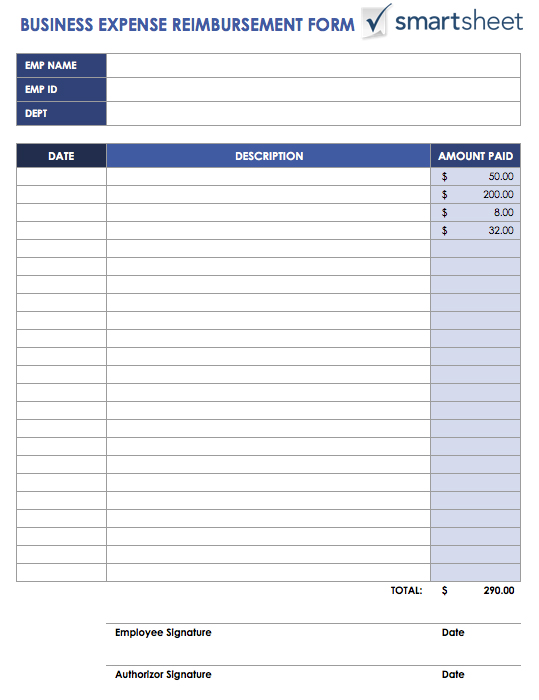 Free excel expense report template