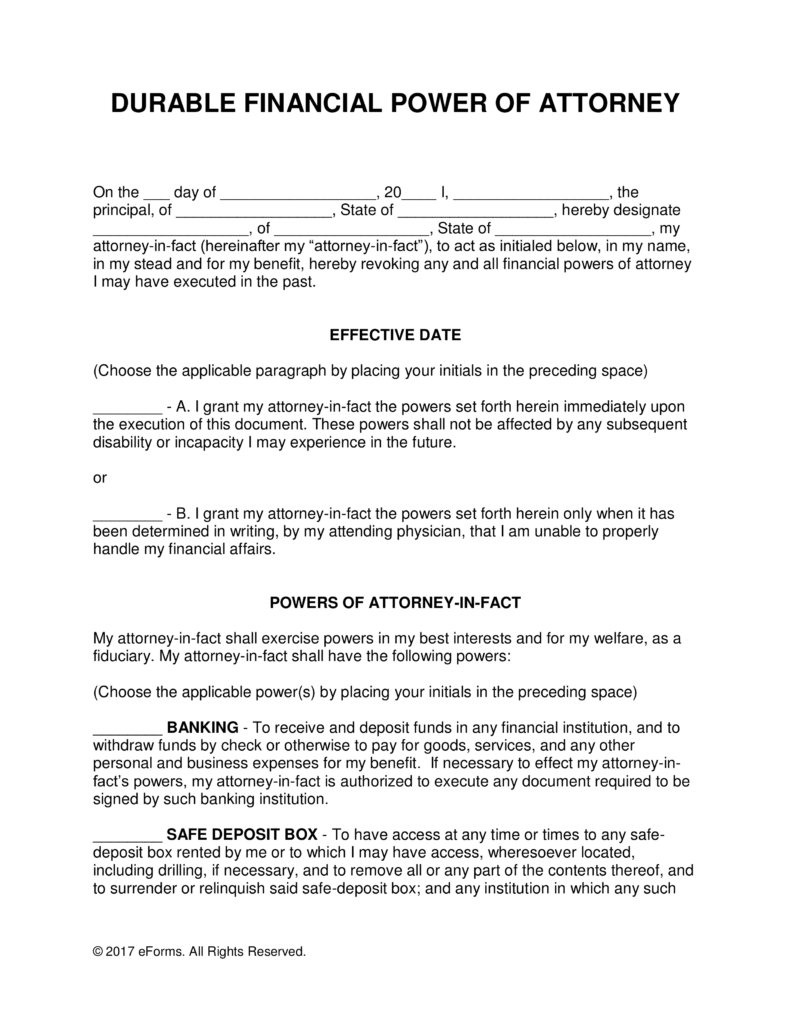 Free Power of Attorney Forms   PDF | Word | eForms – Free Fillable 