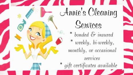 Girly Cleaning Services Business Cards   Page 1   Girly Business Cards