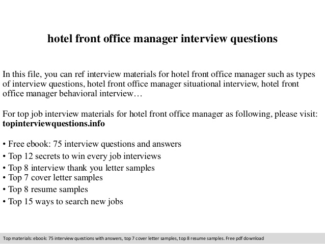 Office Manager Interview Questions