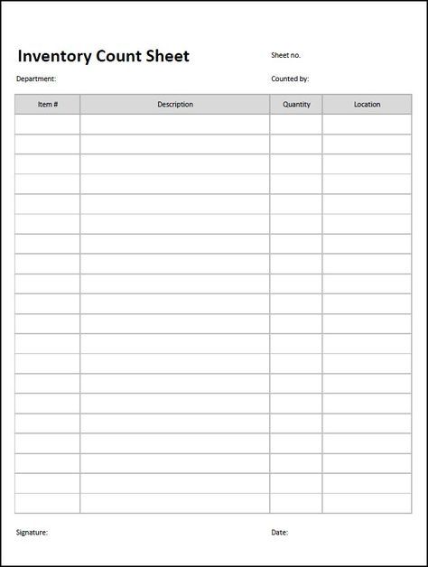 9 Sample Inventory Sheet Templates to Download for Free | Sample 