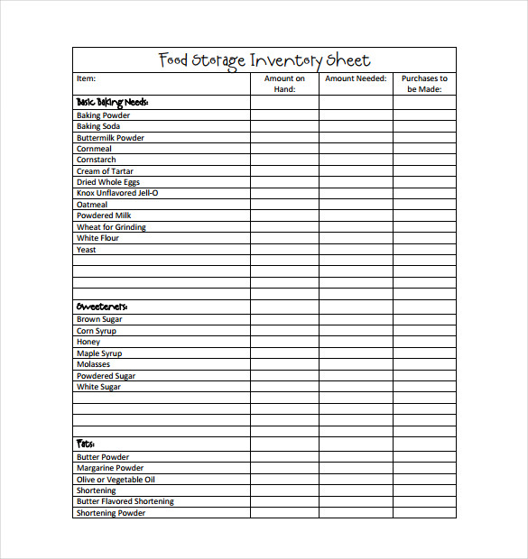 Printable PDF Physical Inventory Count Sheet | Printable Business 